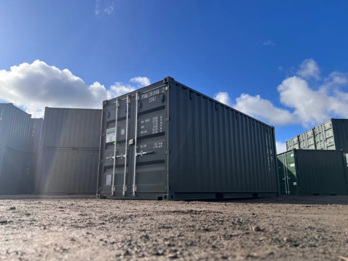 Zeecontainer 20 voet eerste reis