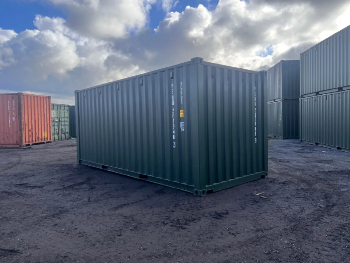 Zeecontainer 20 voet eerste reis
