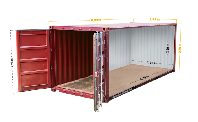 20ft Standaard Drie Deurhendels — 20ft/drie deurhendels