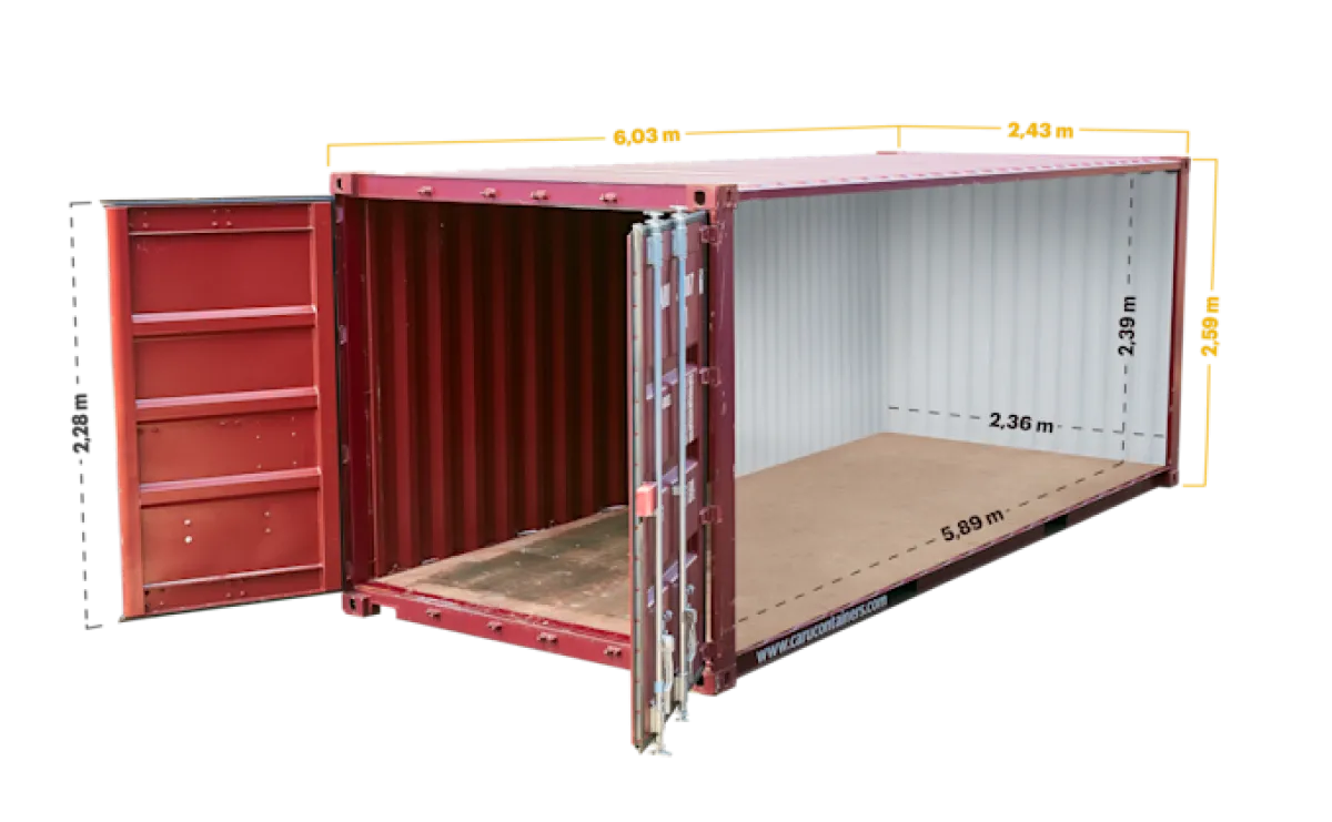 Seecontainer 20 Fuß wind- und wasserdicht