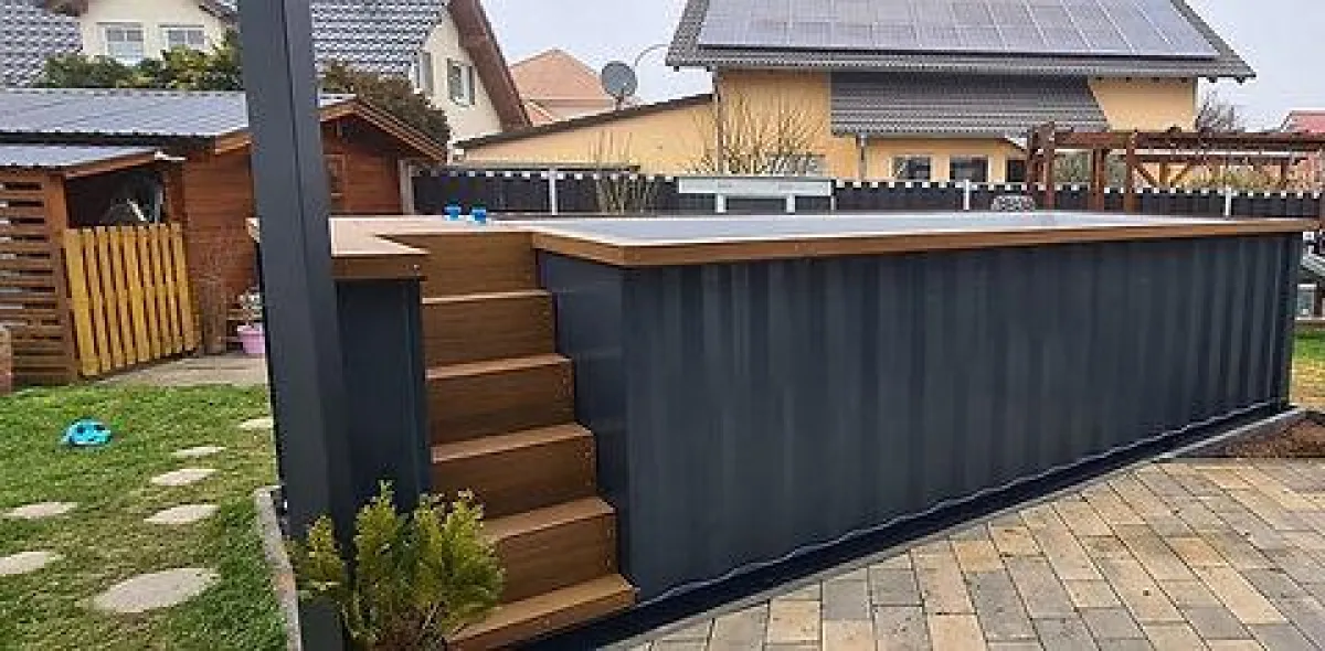 Premium containerzwembad 6,2 × 2,5 m