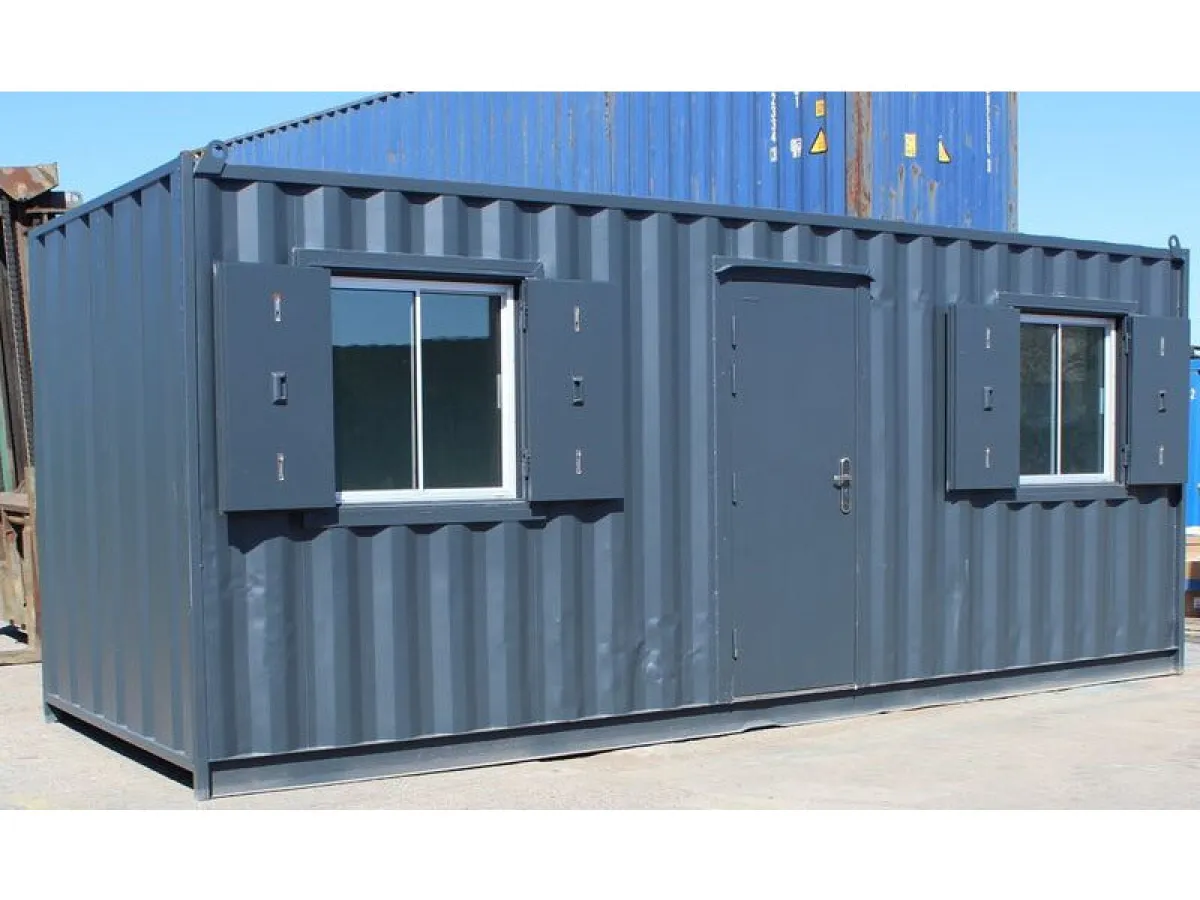 Container ufficio 20' con 2 finestre sicure