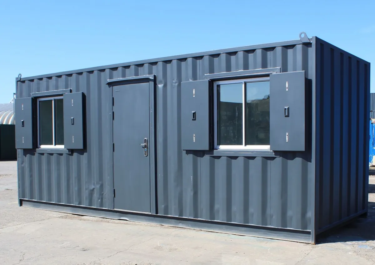 Container ufficio 20' con 2 finestre sicure