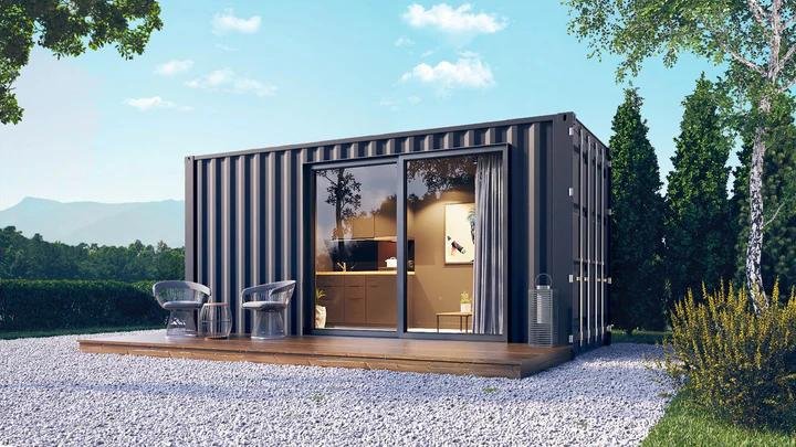 Tiny house modulaire L15 sur container 20' HC