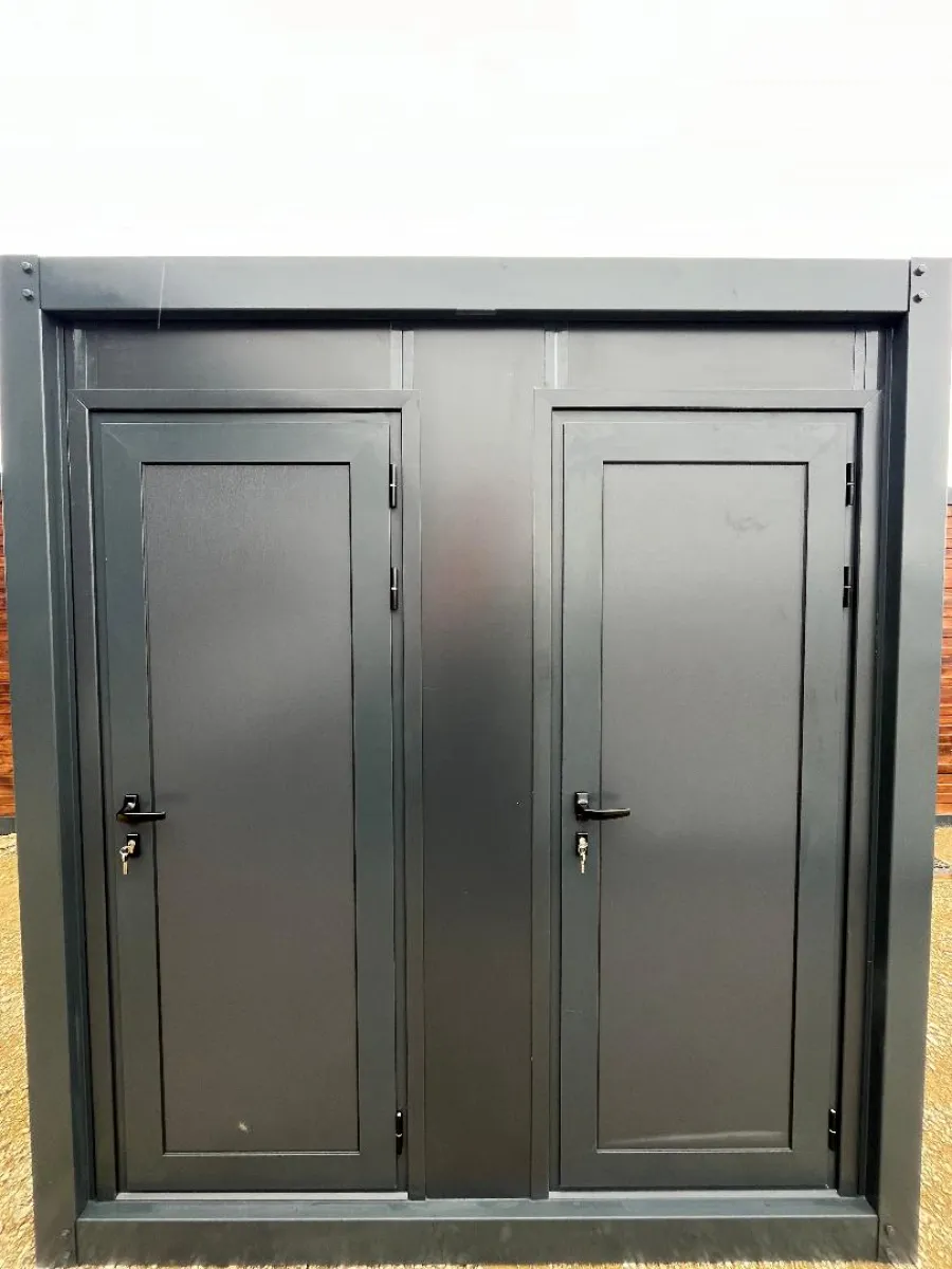 Module sanitaire WC + lavabo + douche raccordable gris