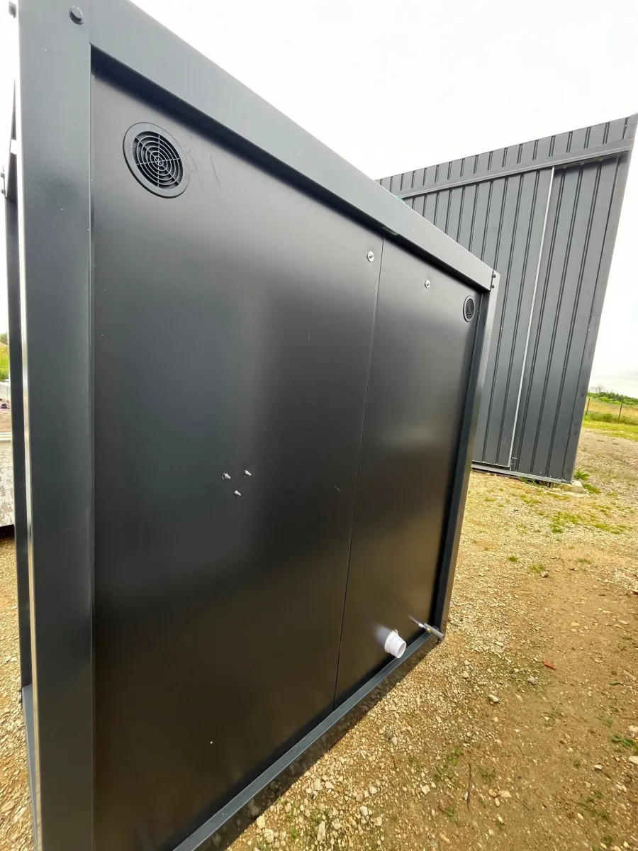 Module sanitaire WC + lavabo + douche raccordable gris