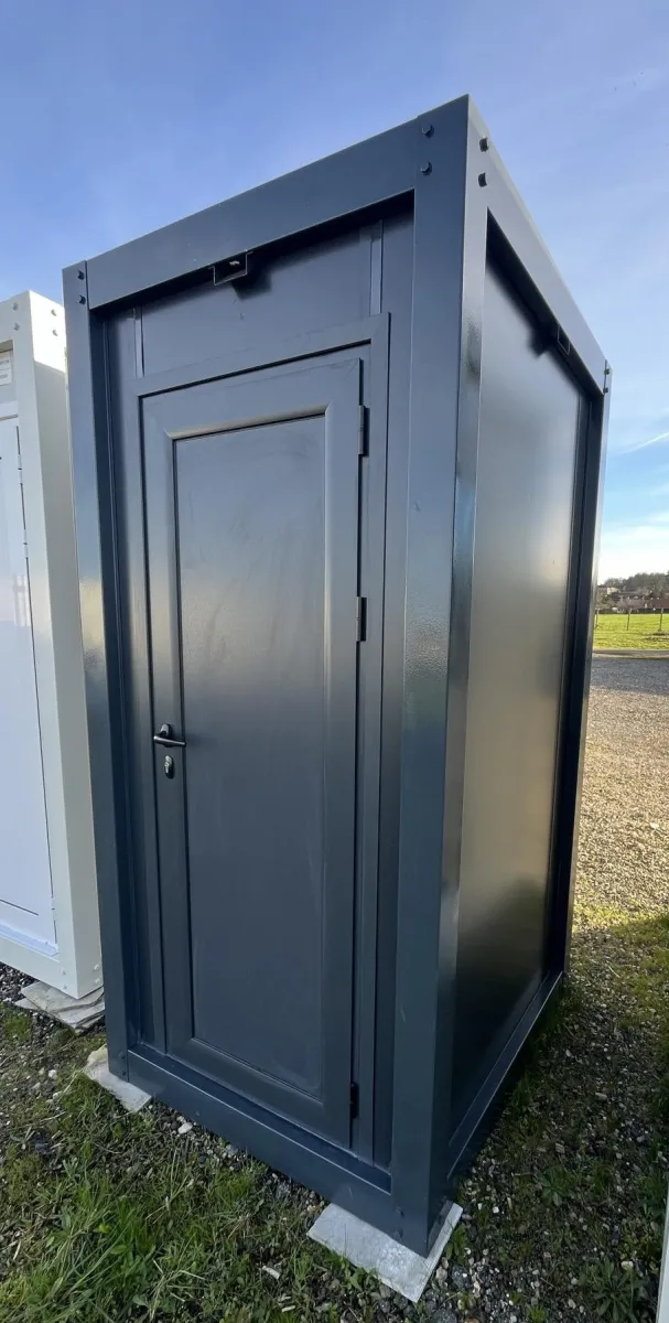 Single WC sanitary module, grey