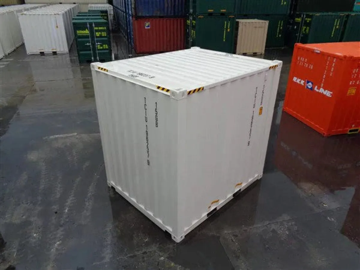 Nieuwe 10'-HC zeecontainer, wit