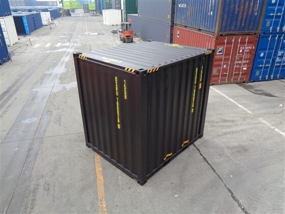Neuer 10'-HC-Seecontainer, schwarz