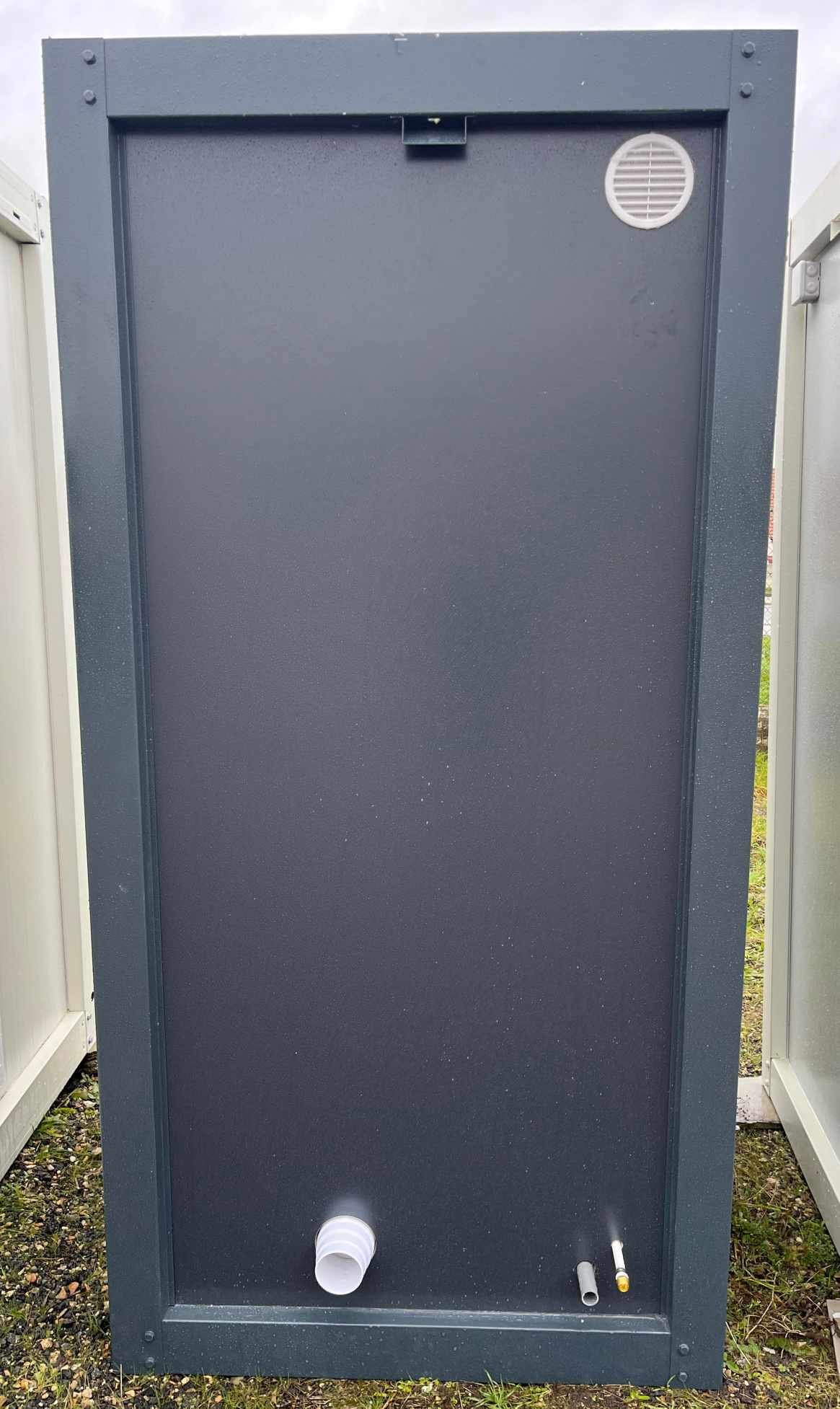 Einfach-WC-Sanitärmodul, grau