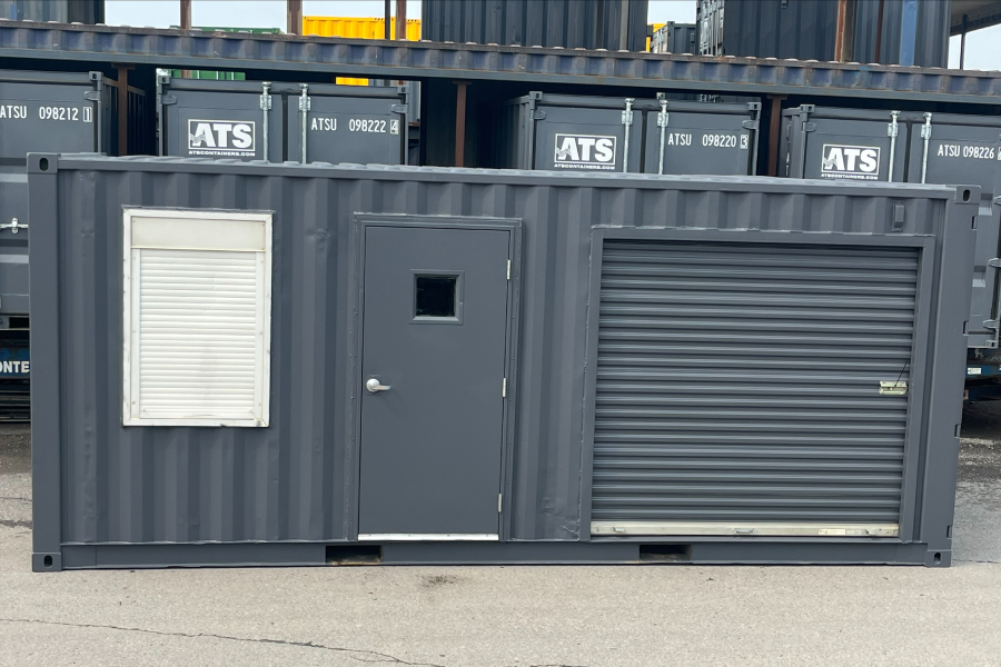 20' modified, window + roller door