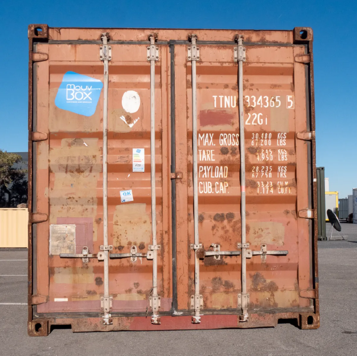 Container marittimo 20 piedi DRY usato non stagno