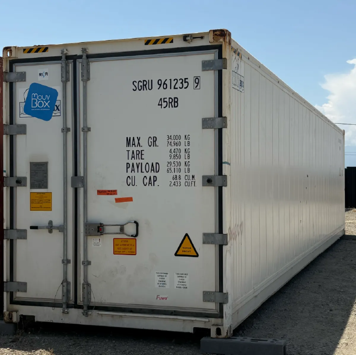 Kühlcontainer 40 Fuß High Cube gebraucht wasserdicht