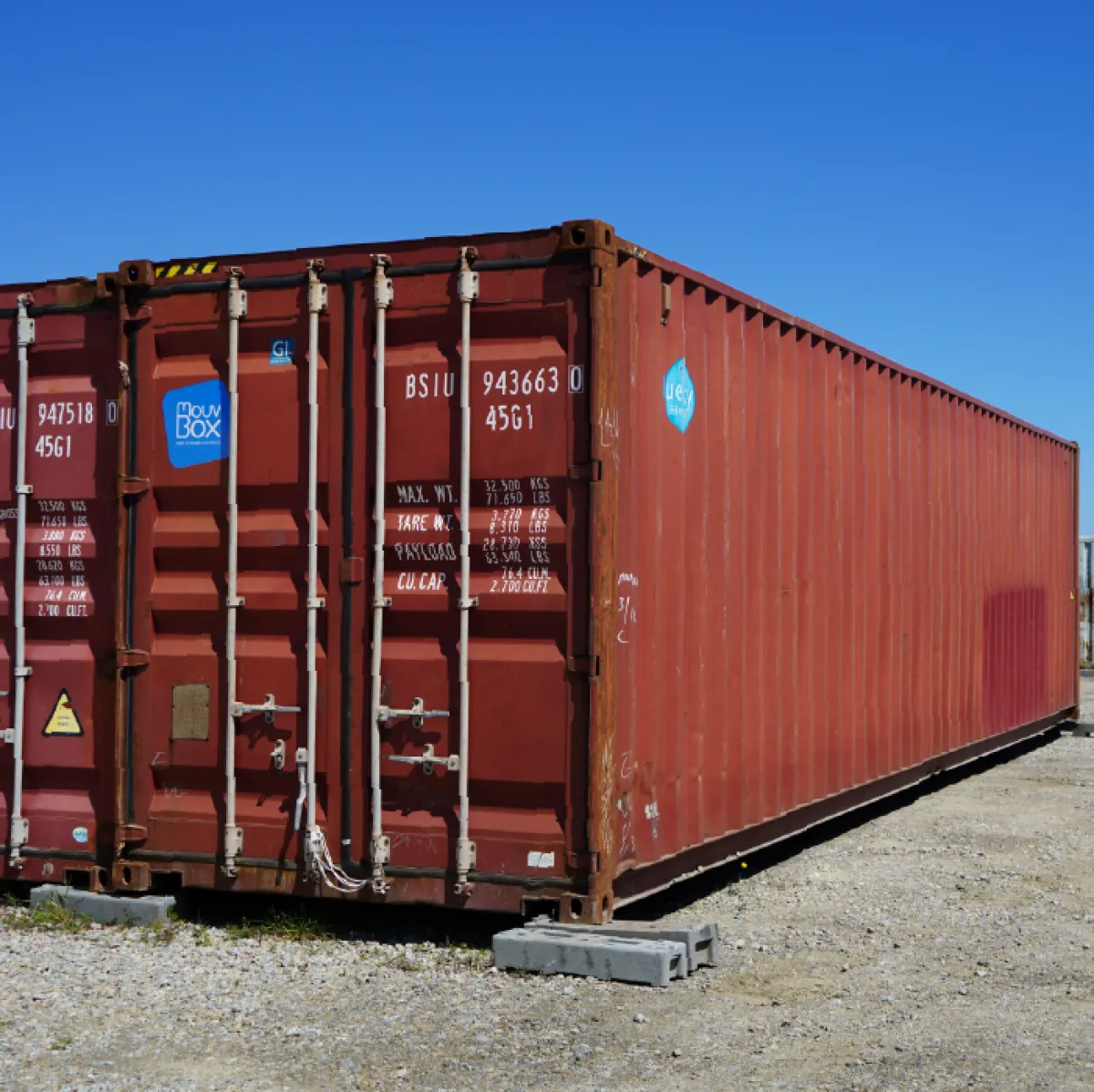 Container marittimo 40 piedi High Cube High Cube usato stagno