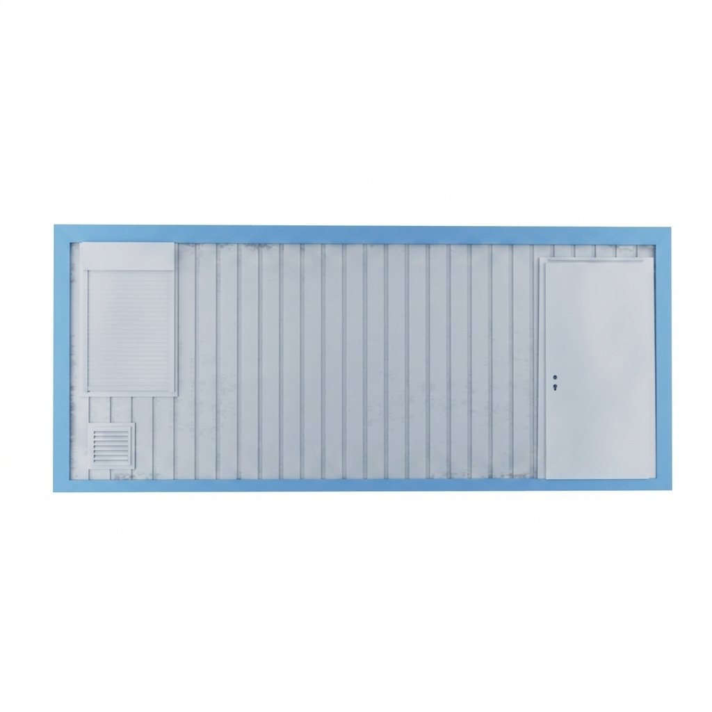 Bureau modulaire 20 pieds d’occasion (1 porte , 1 fenêtre, isolation PU)