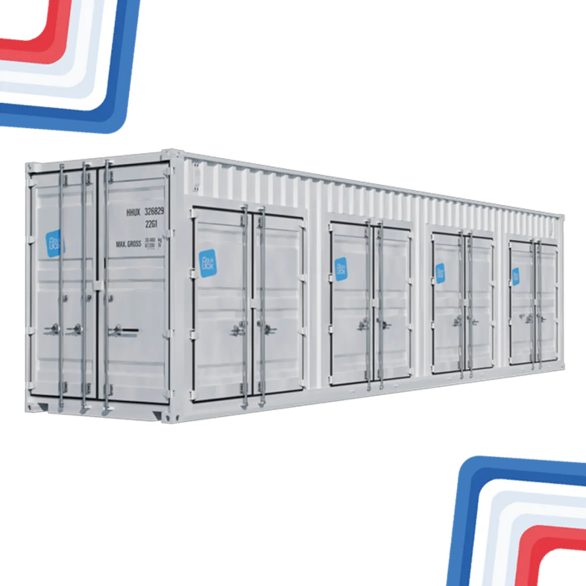 Container 4-Box 40 pieds High Cube 1er voyage