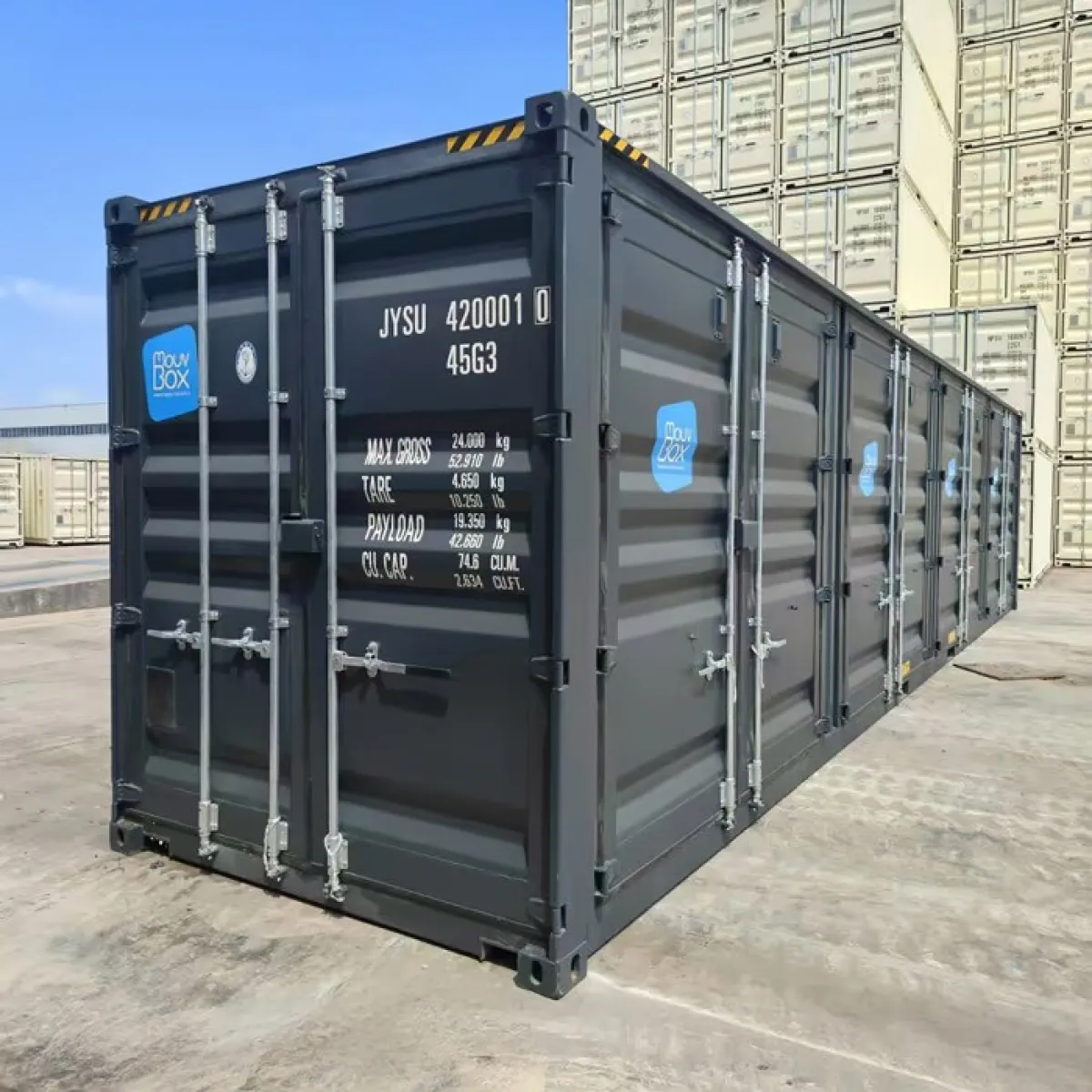 Container 4-Box 40 pieds High Cube 1er voyage
