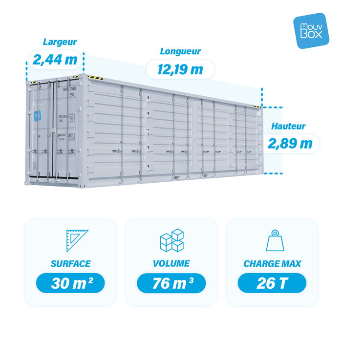 Seecontainer 40 Fuß High Cube Open Side neu