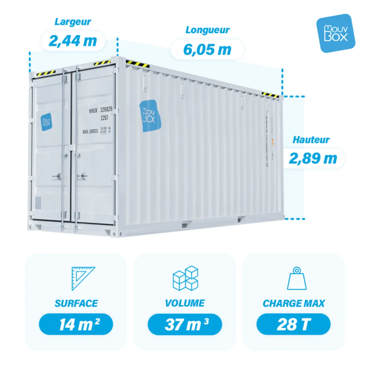 Zeecontainer 20 voet High Cube High Cube nieuw