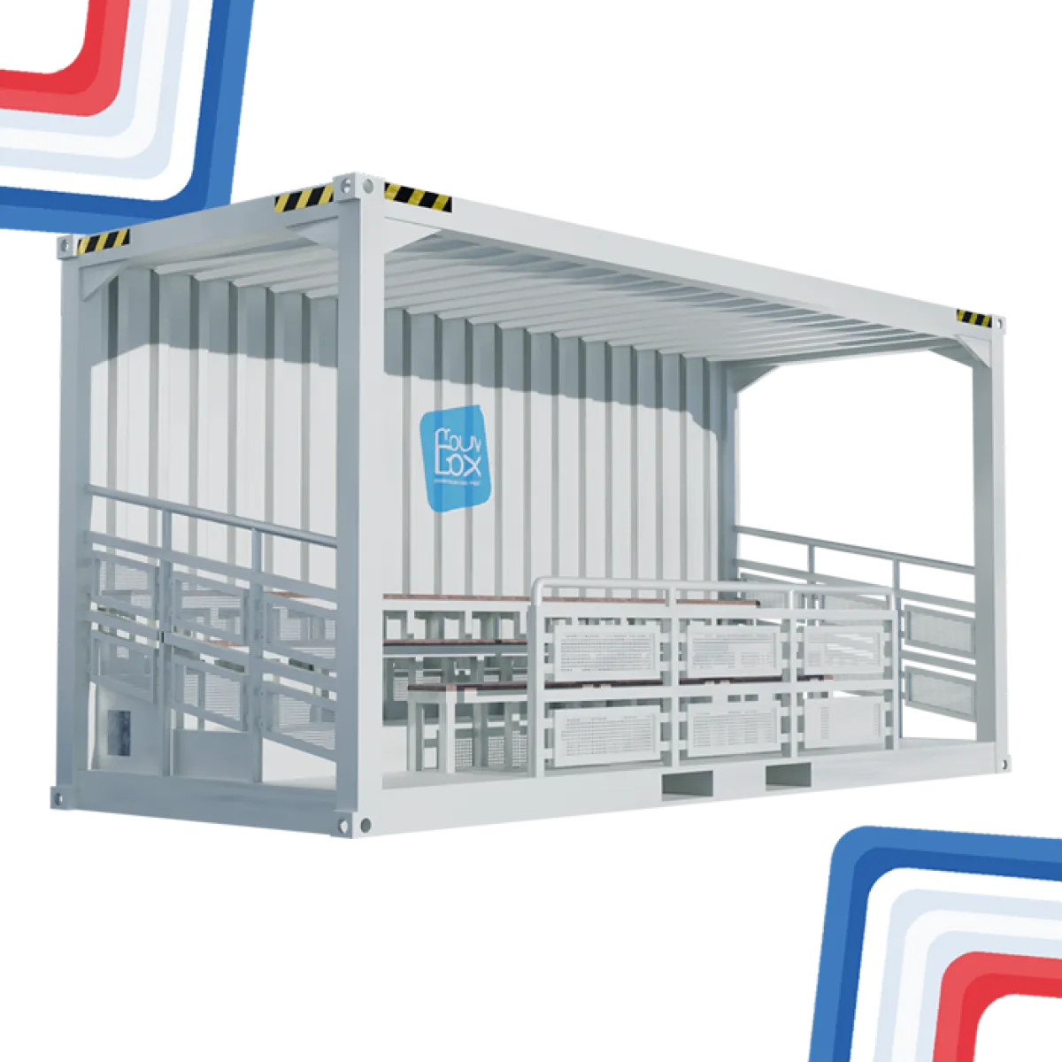Zeecontainer 20 voet High Cube Tribune Box nieuw