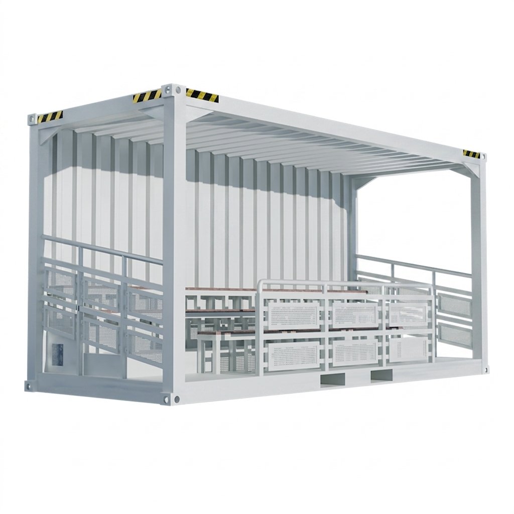 Tribune Box 20 pieds (version 26 places) – Container aménagé tribune