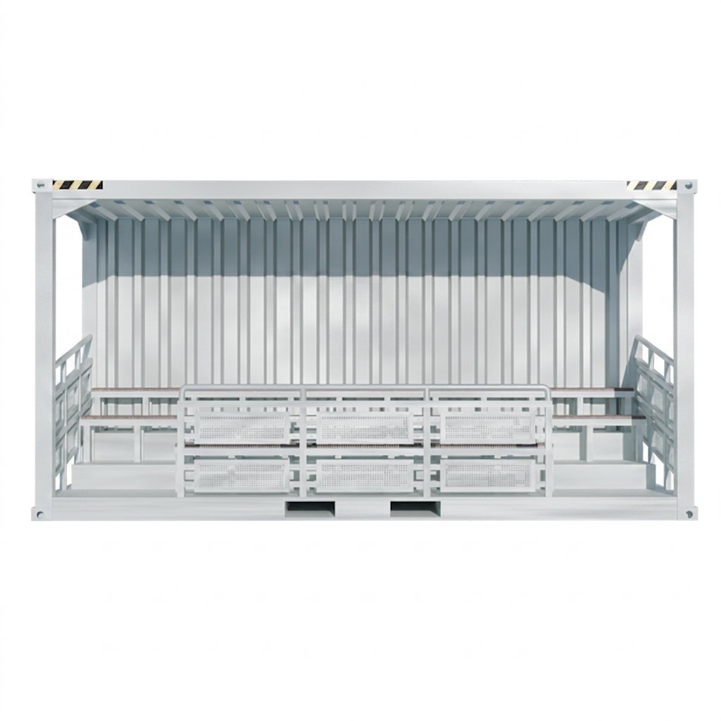 Tribune Box 20 pieds (version 26 places) – Container aménagé tribune