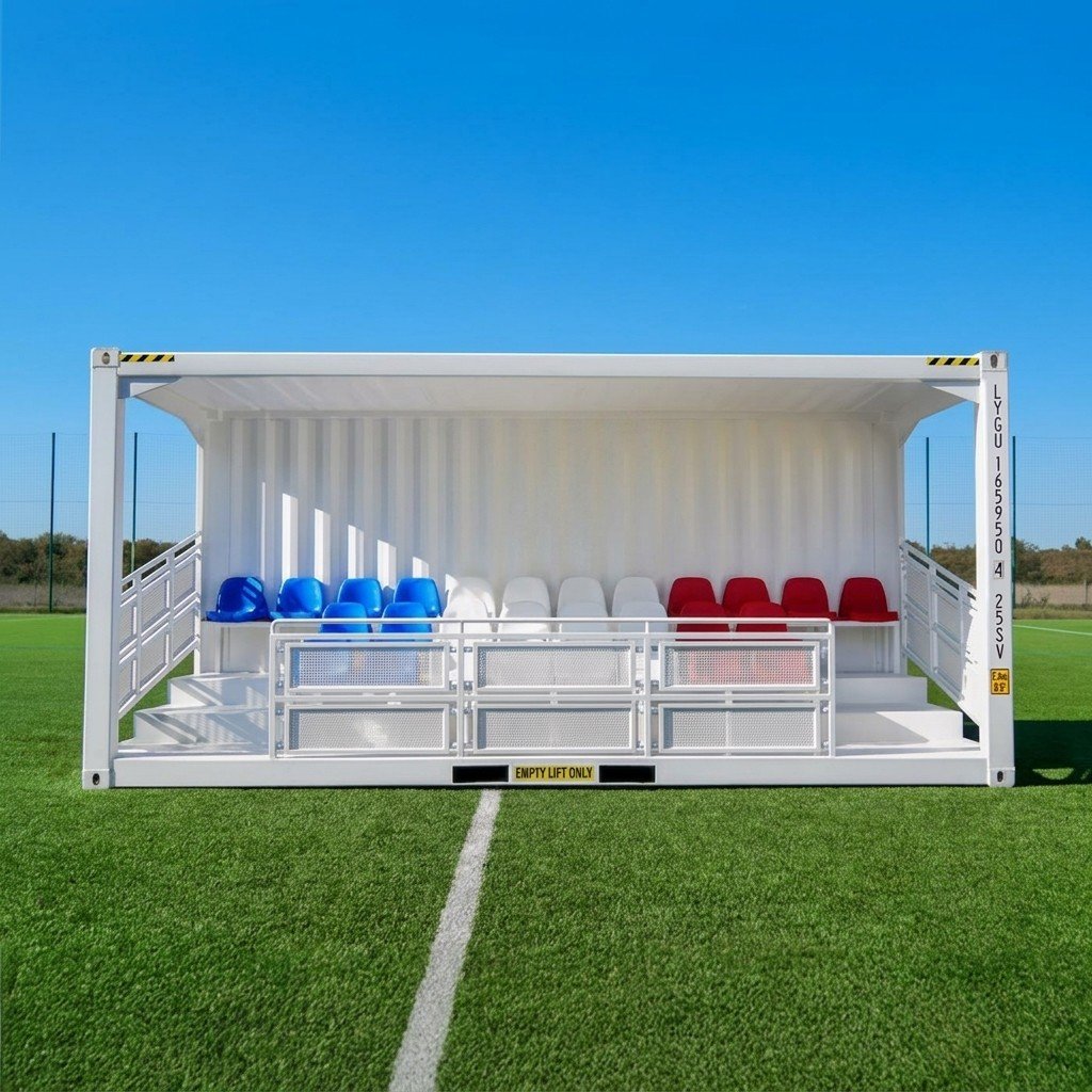 Tribune Box 20 pieds (version 26 places) – Container aménagé tribune