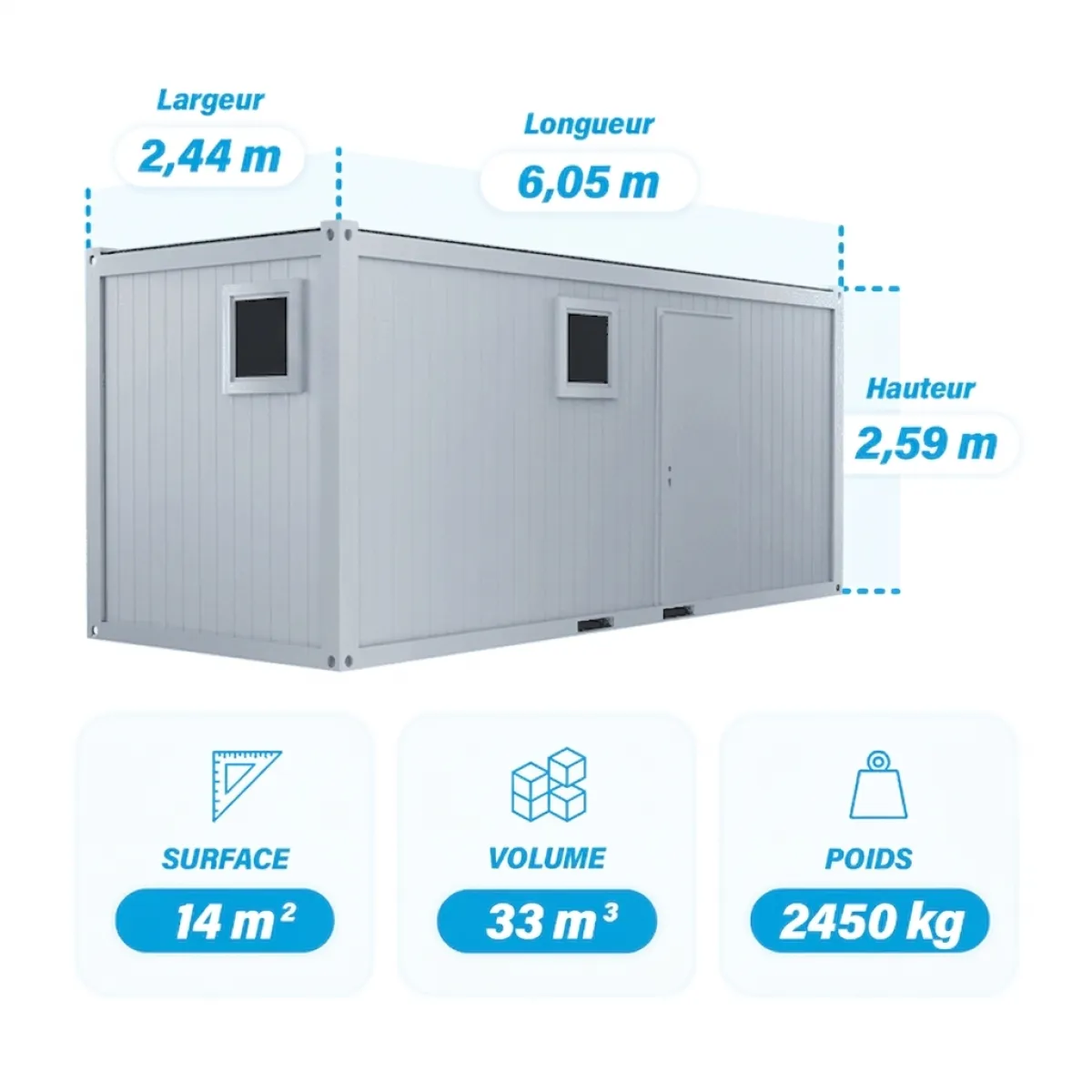 Sanitärcontainer 20 Fuß neu