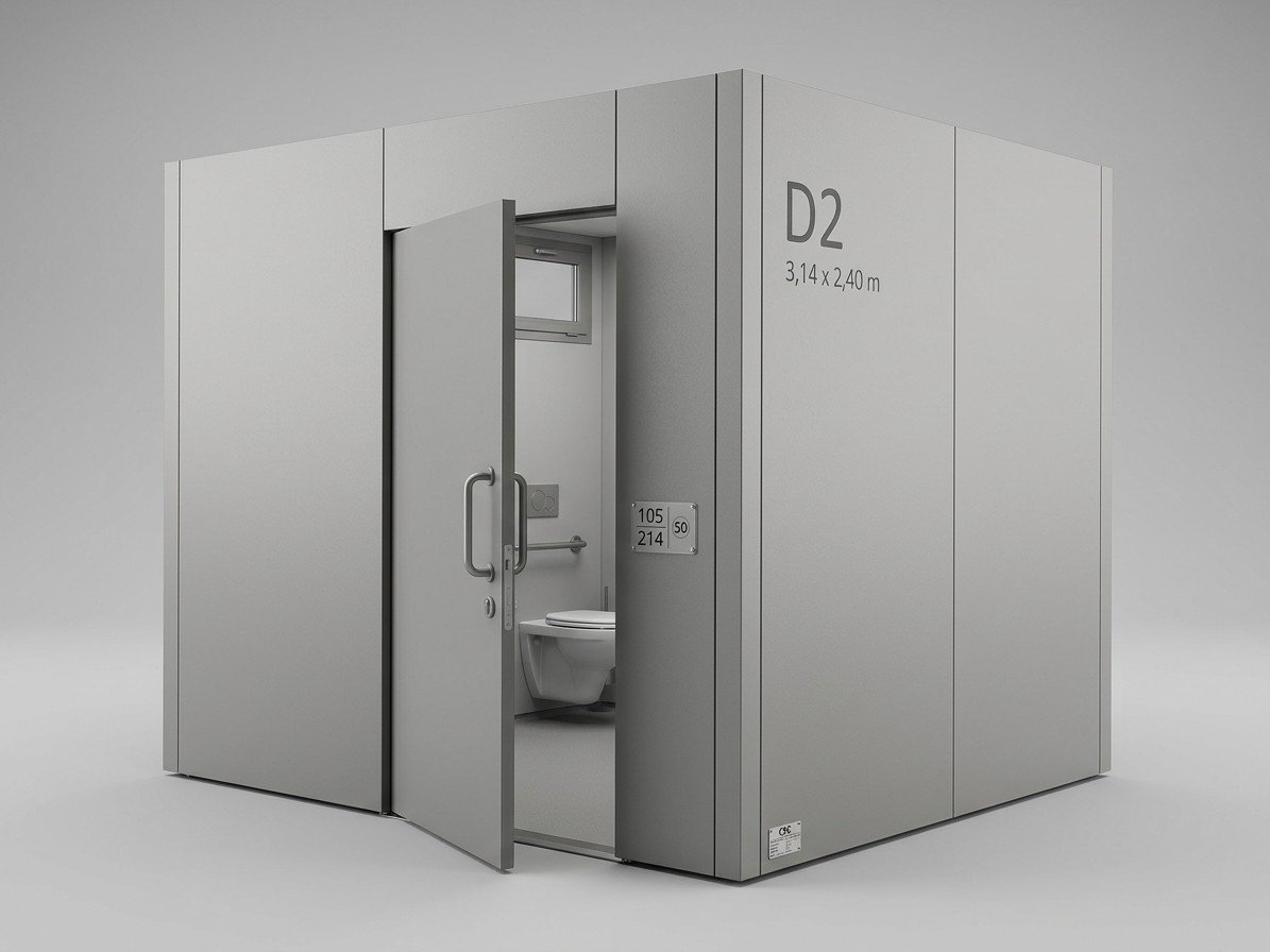 Monoblocco per disabili uso bagno e doccia – 3 metri – D2